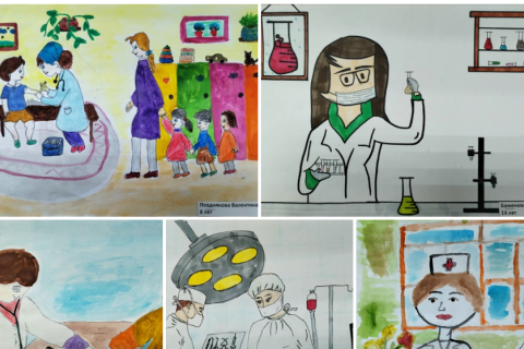 коллаж - рисунки из Тайшетского района